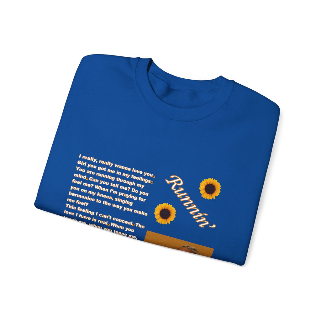 Runnin' Lyric Portrait Sweatshirt | Song Quote Crewneck