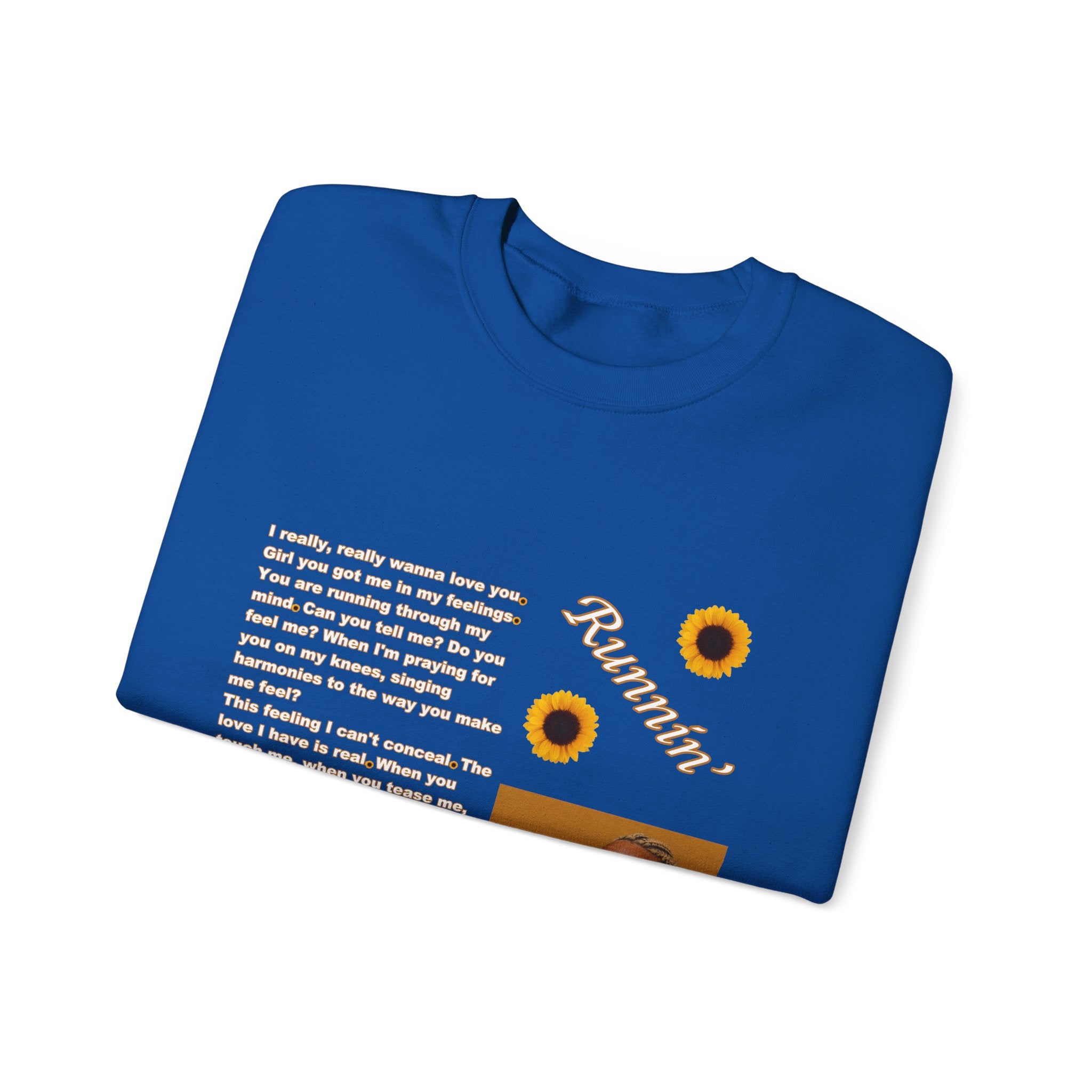 Runnin' Lyric Portrait Sweatshirt | Song Quote Crewneck