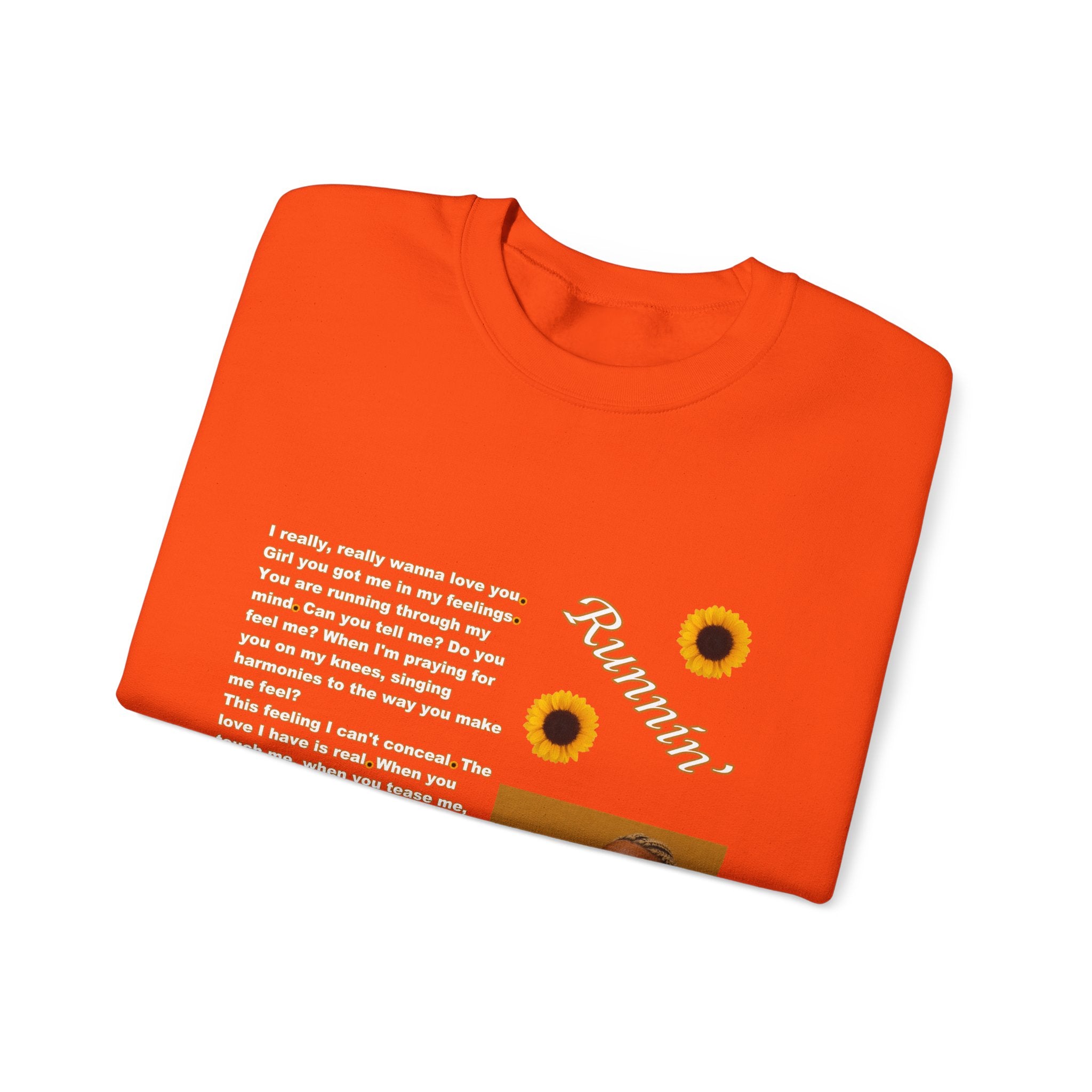 Runnin' Lyric Portrait Sweatshirt | Song Quote Crewneck