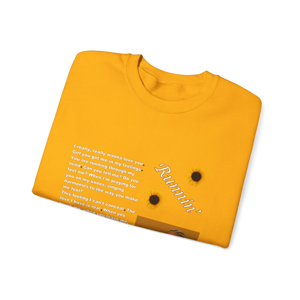 Runnin' Lyric Portrait Sweatshirt | Song Quote Crewneck