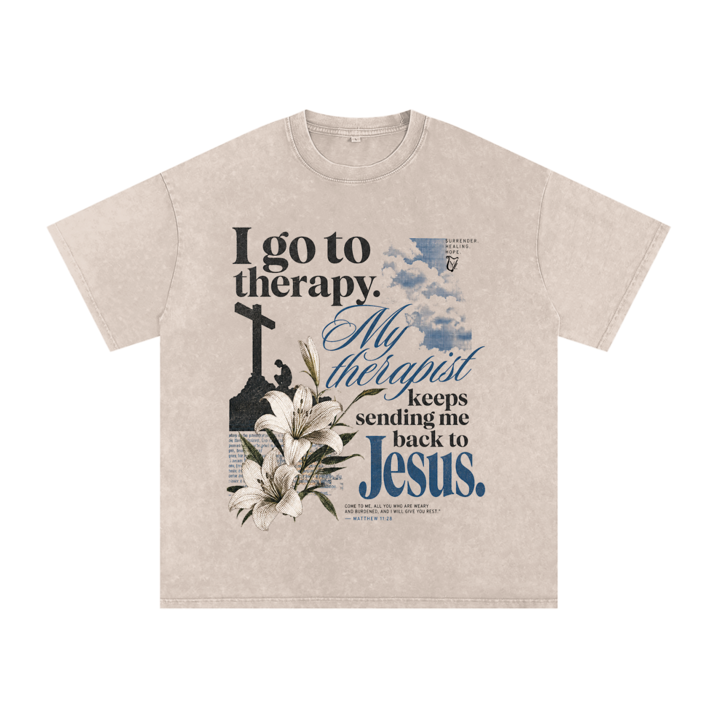 Jesus and Therapy Oversized Tee