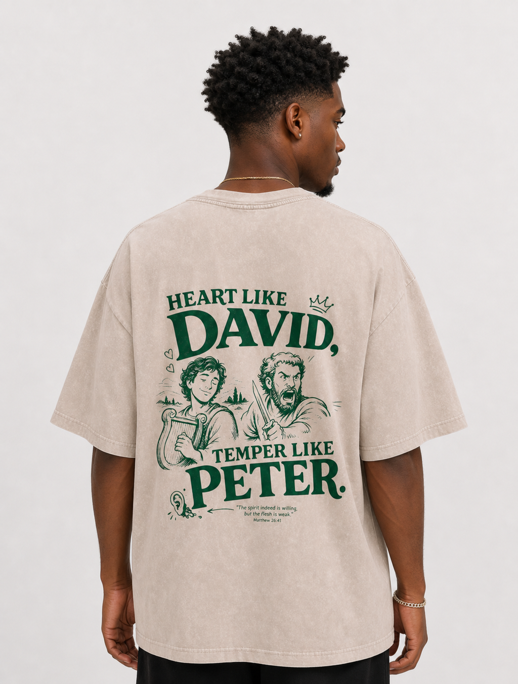 David Meets Peter Oversized Cotton T-Shirt