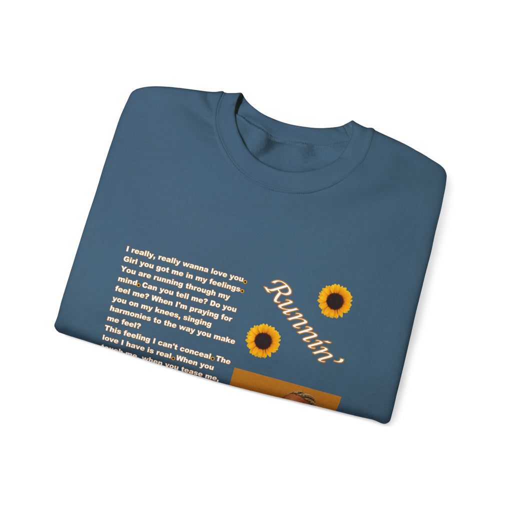 Runnin' Lyric Portrait Sweatshirt | Song Quote Crewneck