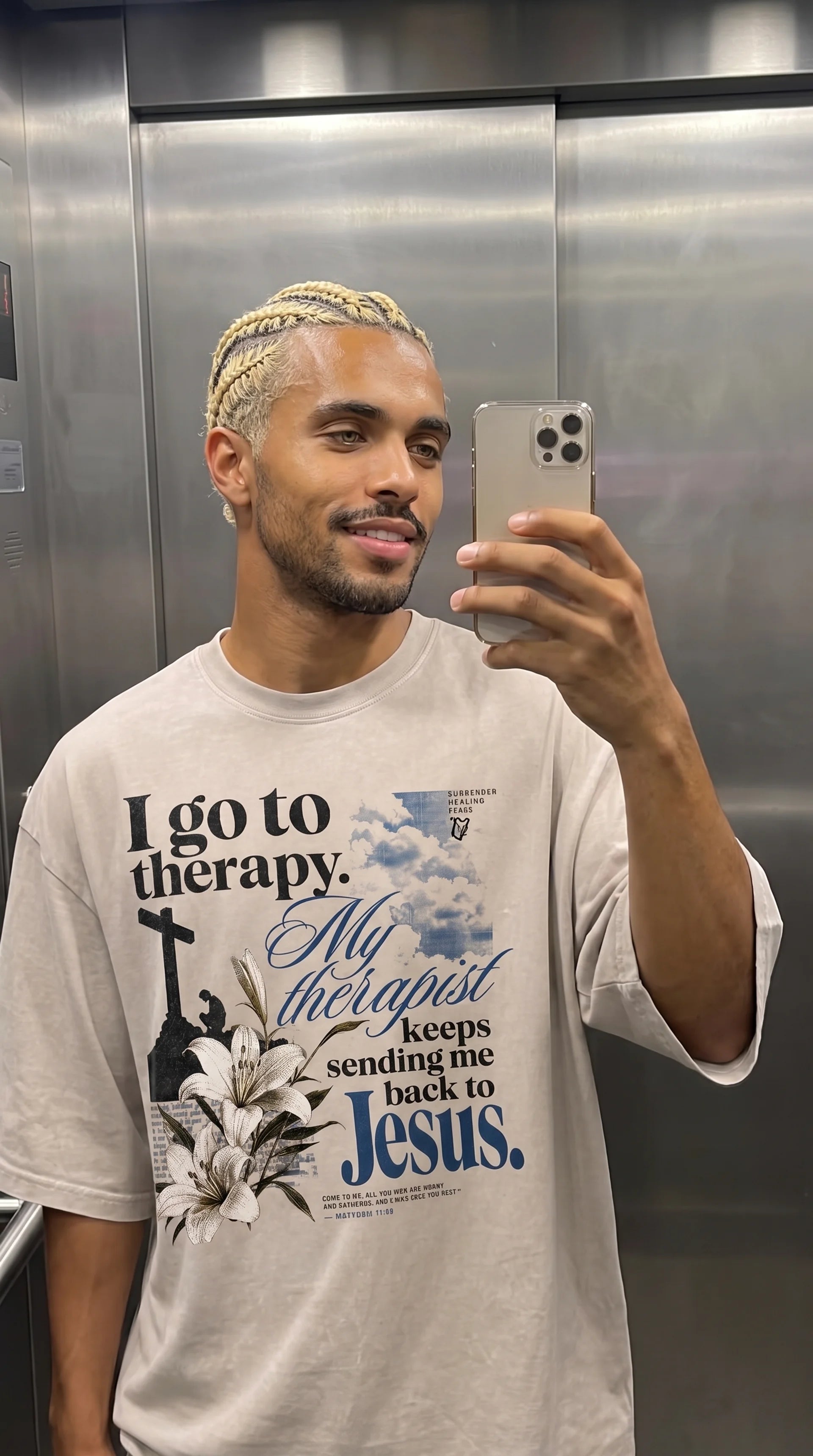 Jesus and Therapy Oversized Tee